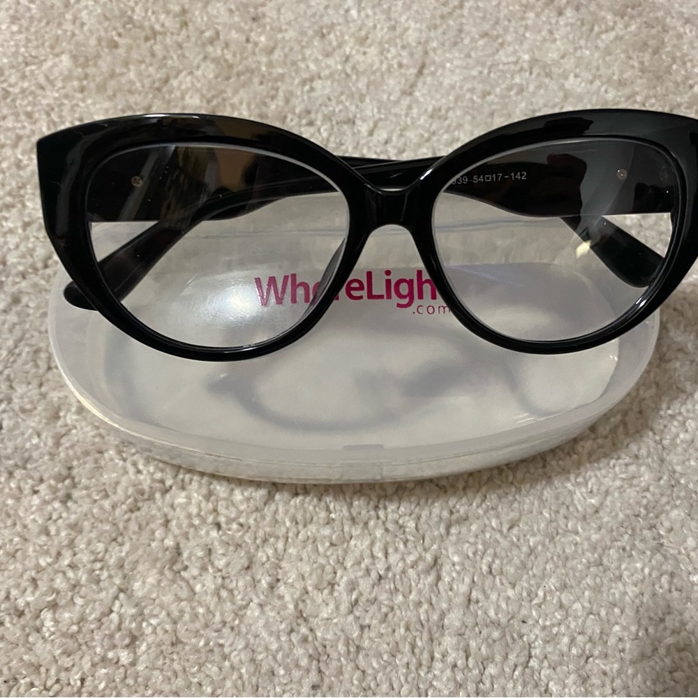Black framed glasses